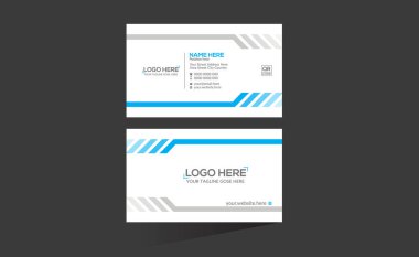 cyan renkli stil vektör kartviziti tasarımı