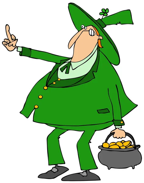 Leprechaun flipping the bird — Stock Photo, Image