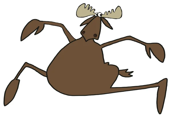 Steigerend bull moose — Stockfoto