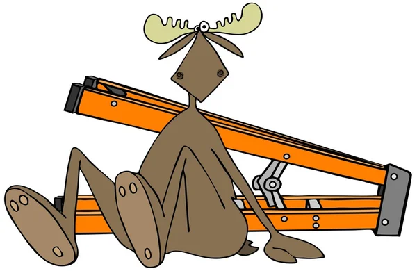 Moose die viel van een ladder — Stockfoto