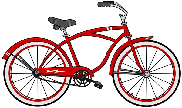 Bicicletta fumetto rosso — Foto Stock