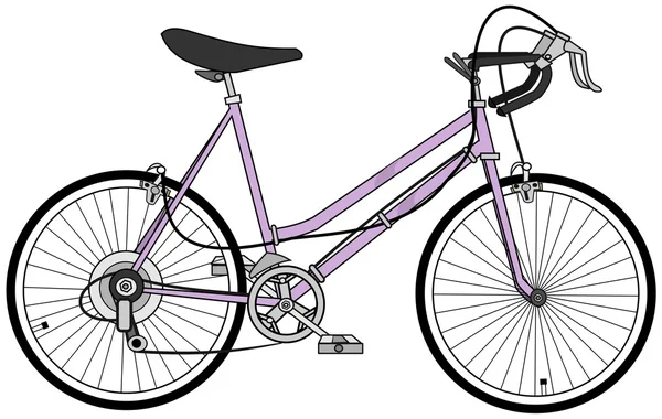 Womens 10 speed bicycle — Stock Photo, Image