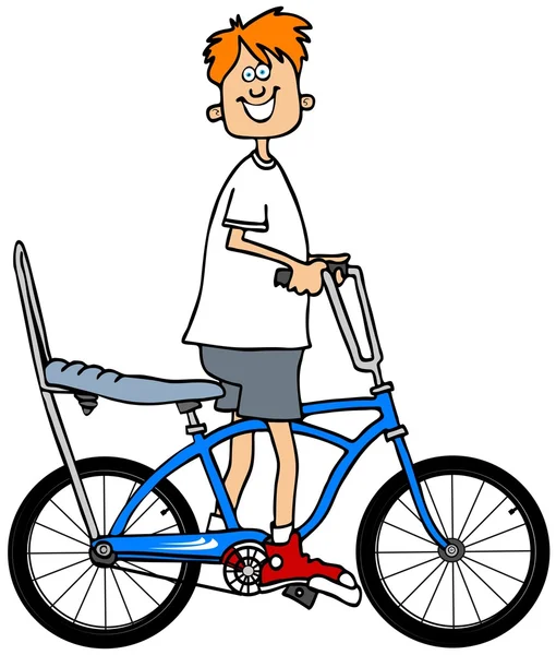 Boy riding a bicycle — Stock Photo, Image