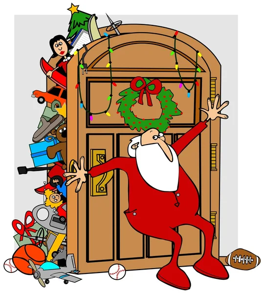 Santa je plná skříň — Stock fotografie