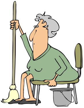 Paspaslı bir kadın.