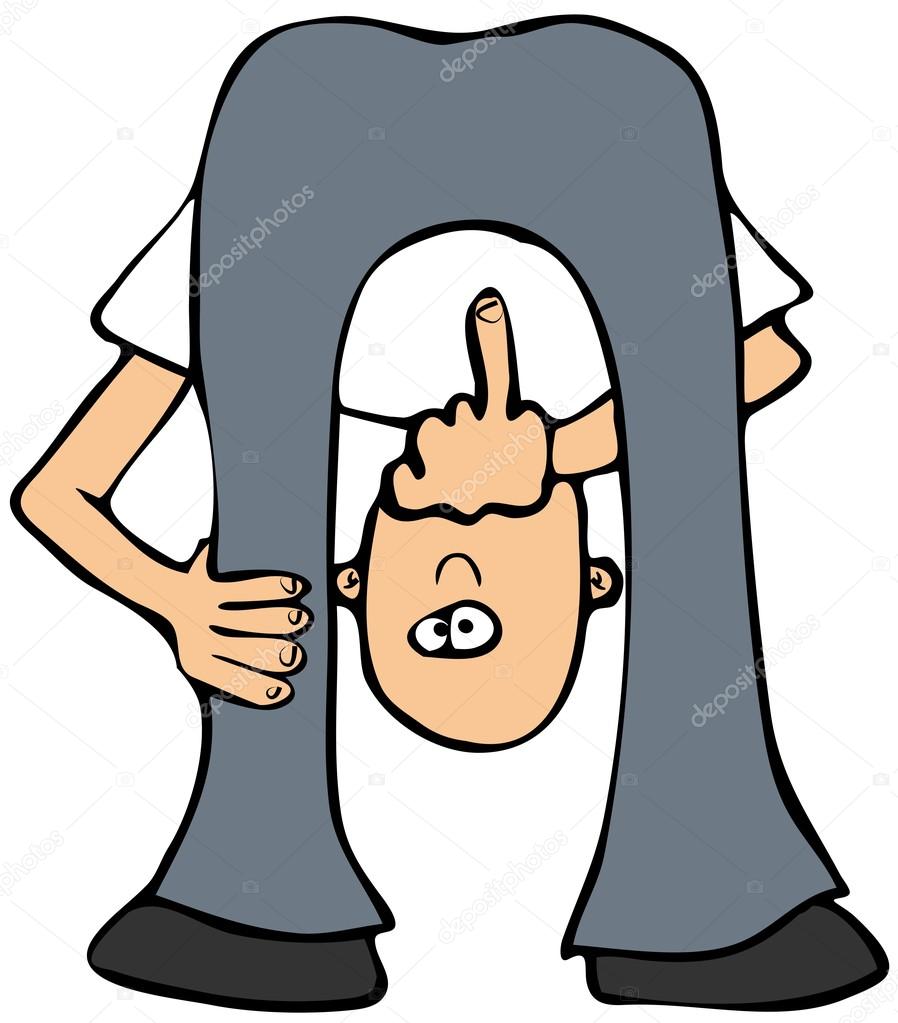 Upside down finger — Stock Photo © caraman 67432461