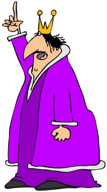 Kolunu yükselterek scraggly Kral