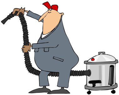 Bir dükkan vakum kullanarak alt