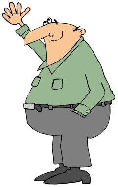 Adam yukarı doğru el hareketi