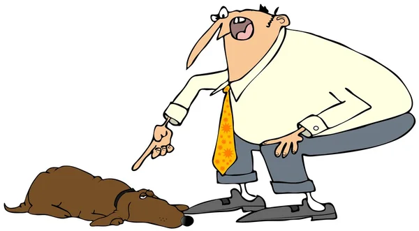 Bir köpek azar adam