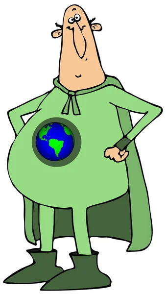 Mr. earth hero — Stock Photo, Image