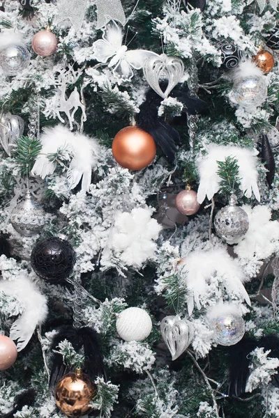 Vánoční strom dekorace pozadí — Stock fotografie