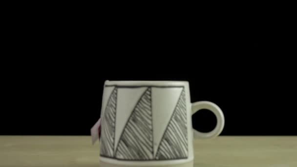 Brewing Morning Tea Large Mug — Stock Video