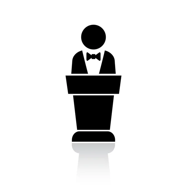 Podium luidsprekerpictogram — Stockvector