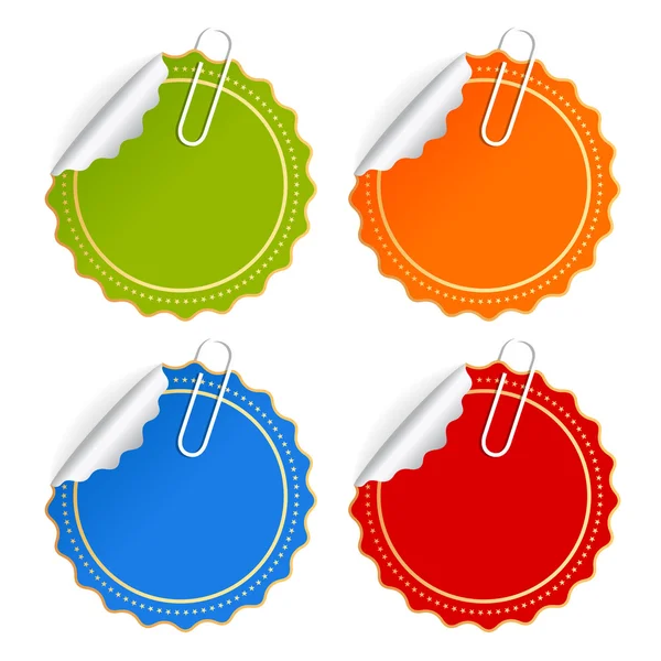 Set adesivi vettoriali di colore — Vettoriale Stock