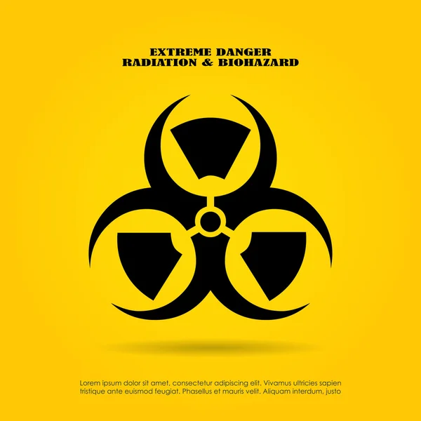 Symbole de danger extrême — Image vectorielle