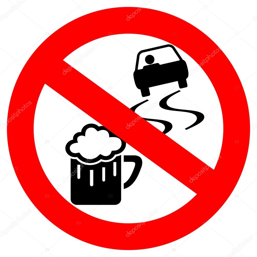 No drink and drive sign vector illustration isolated on white background