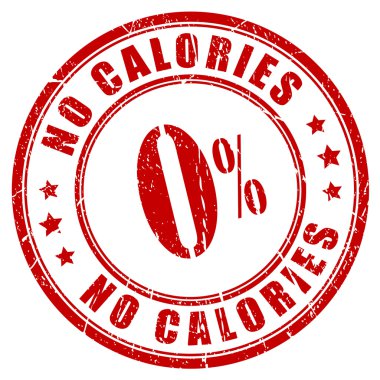 No calories rubber stamp clipart