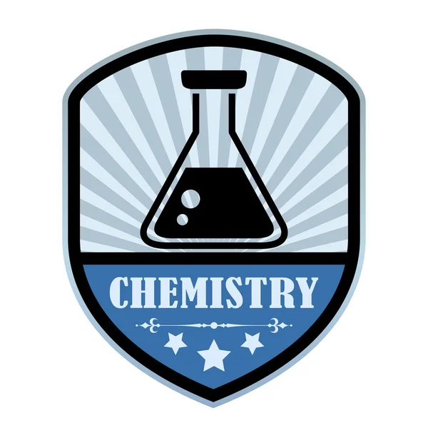 Etiqueta retro química — Vector de stock