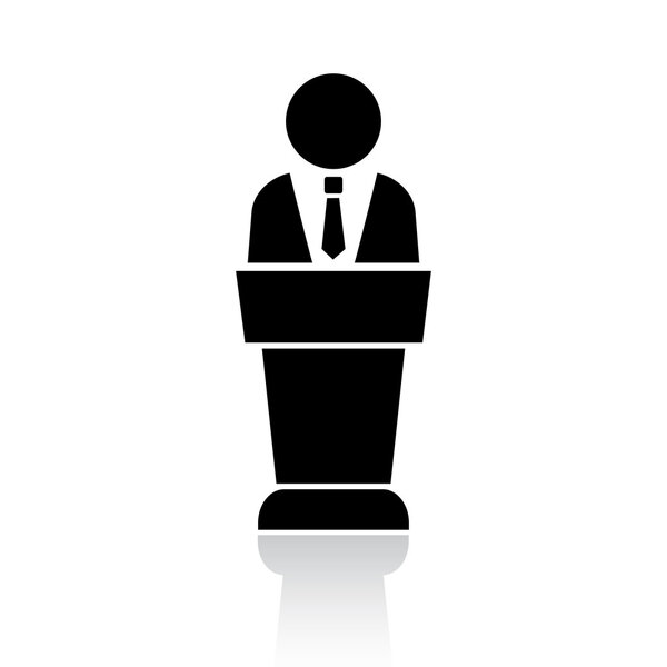 Speaker podium icon