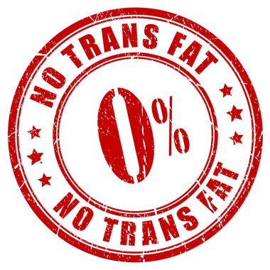 Hiçbir trans yağ lastik damgası
