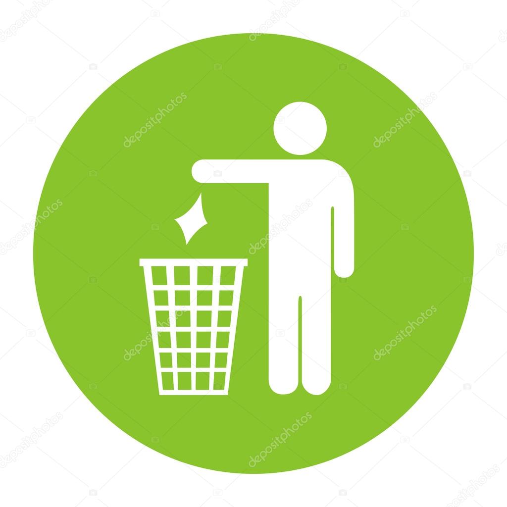 No littering vector icon illustration isolated on white background