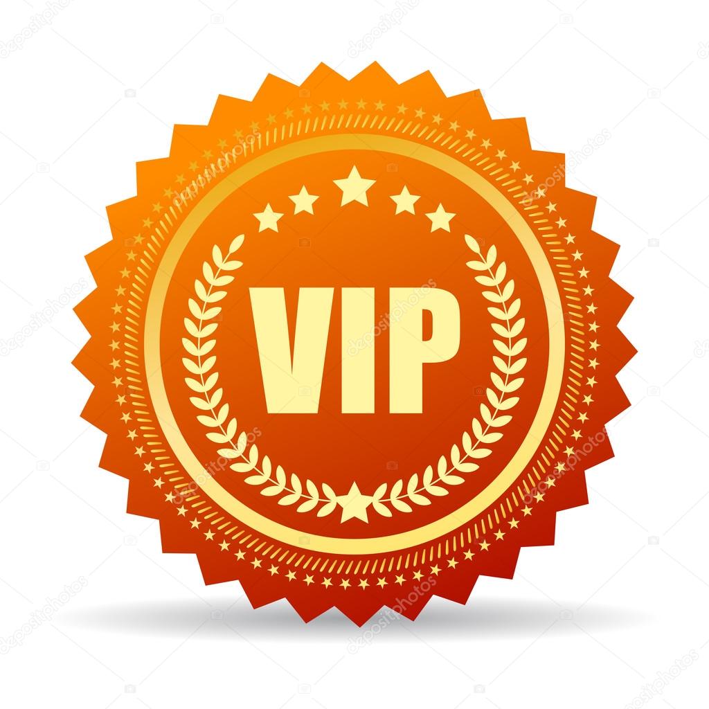 Vip gold medal vector illustration isolated on white background