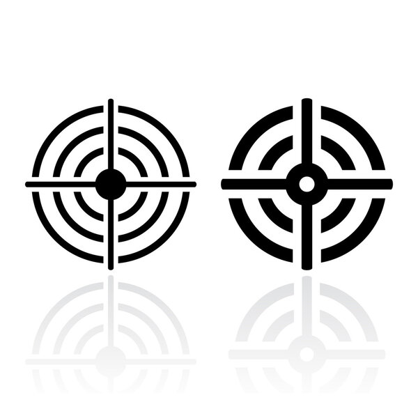 Sniper shooting aim icon