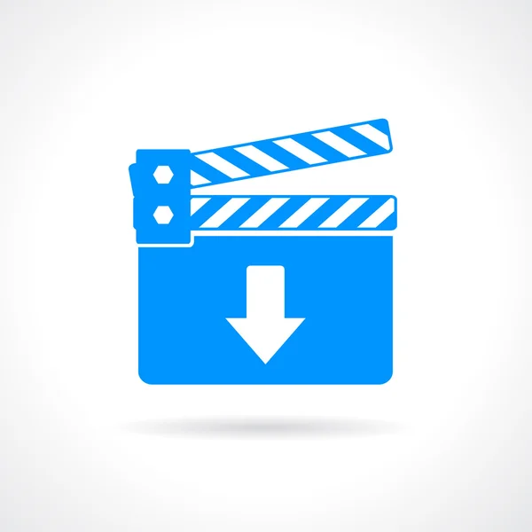 Letöltés videóinak ikon — Stock Vector