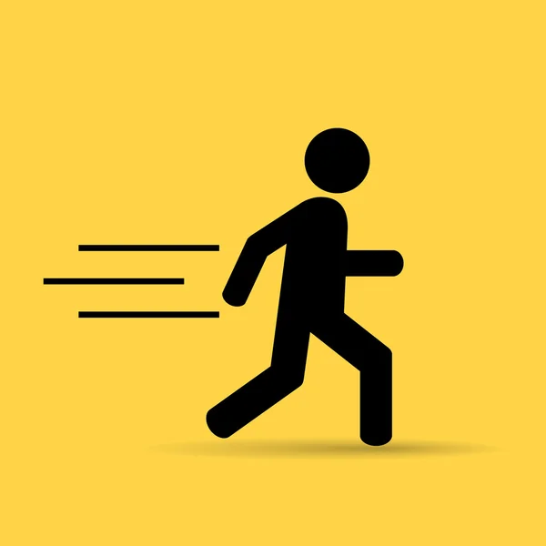 Running person icon — Stock Vector