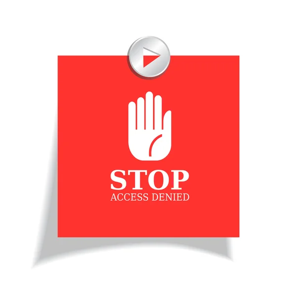 Stop rode sticker — Stockvector