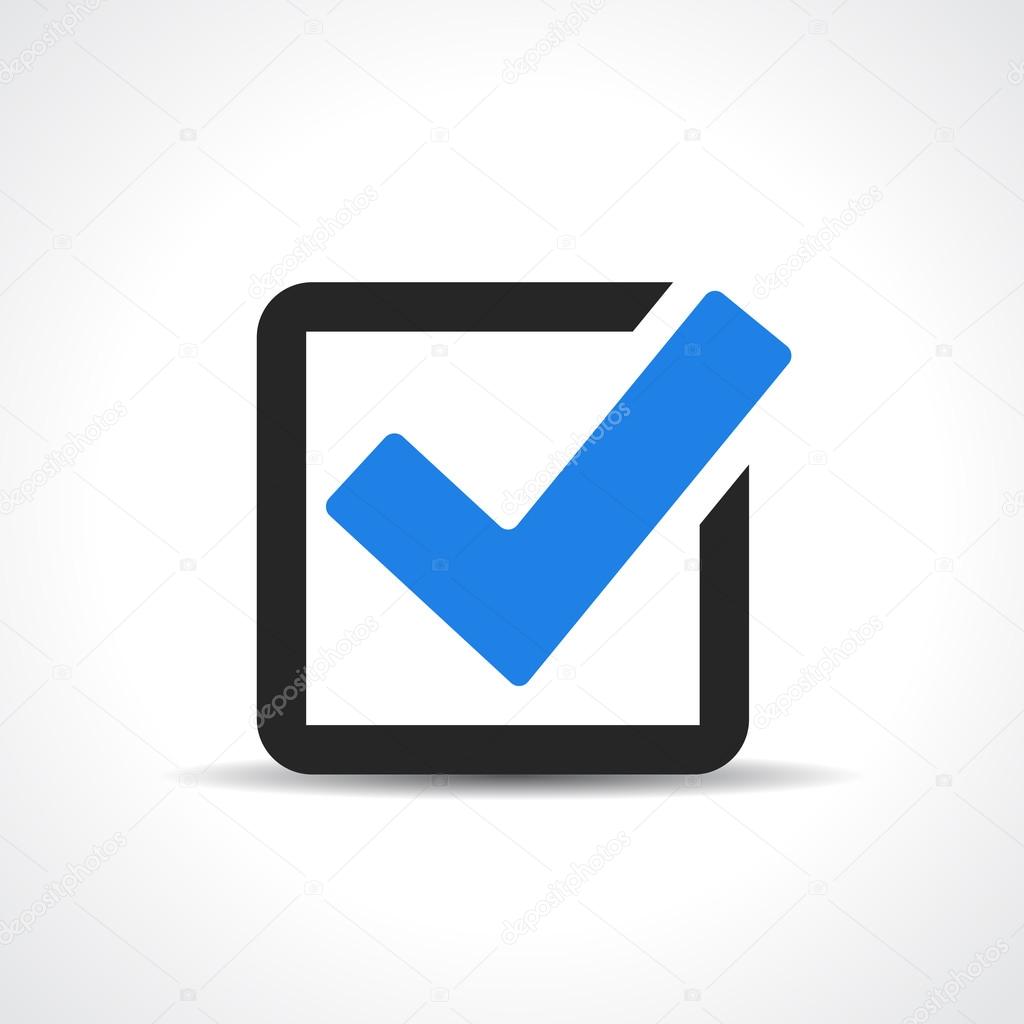 Tick approval icon vector illustration isolated on white background