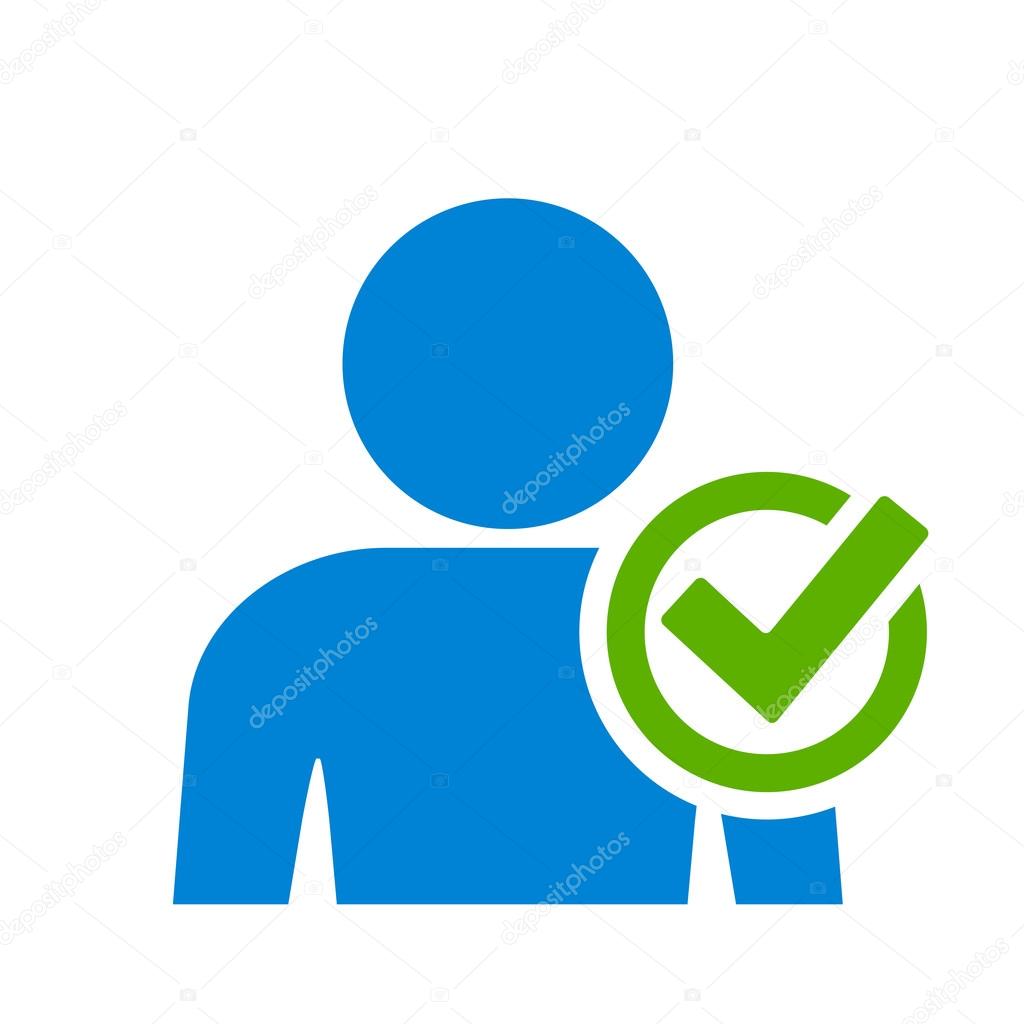 User accepted icon on white background