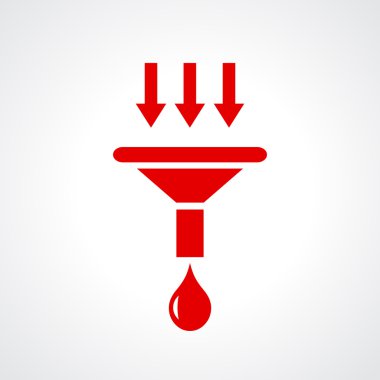 Red filter icon clipart