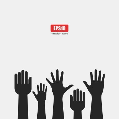 Yükseltilmiş eller poster