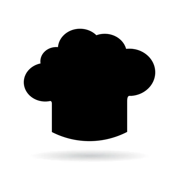 Σιλουέτα μαύρο καπέλο του σεφ — Διανυσματικό Αρχείο