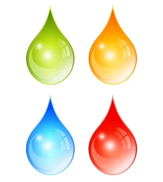 Renk su damlası — Stok Vektör