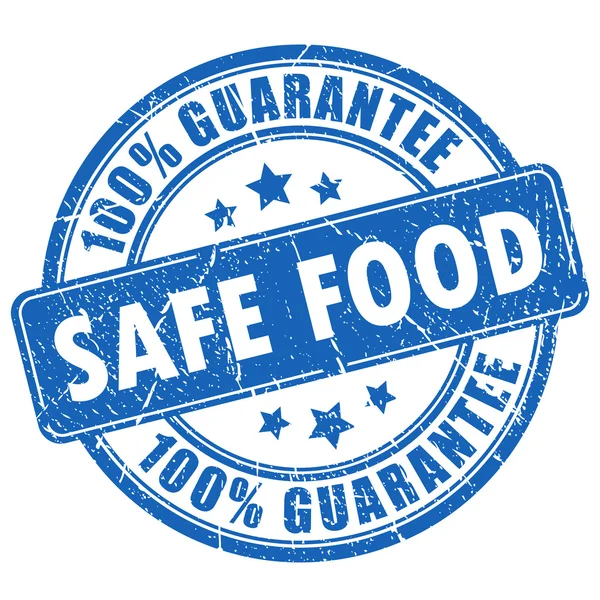 Safe food guarantee stamp — Stock Vector