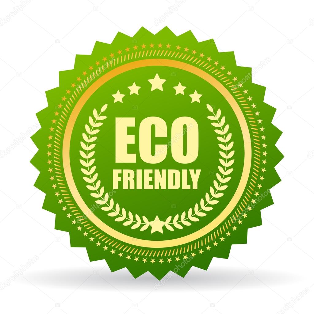 Eco friendly product certificate vector illustration isolated on white background