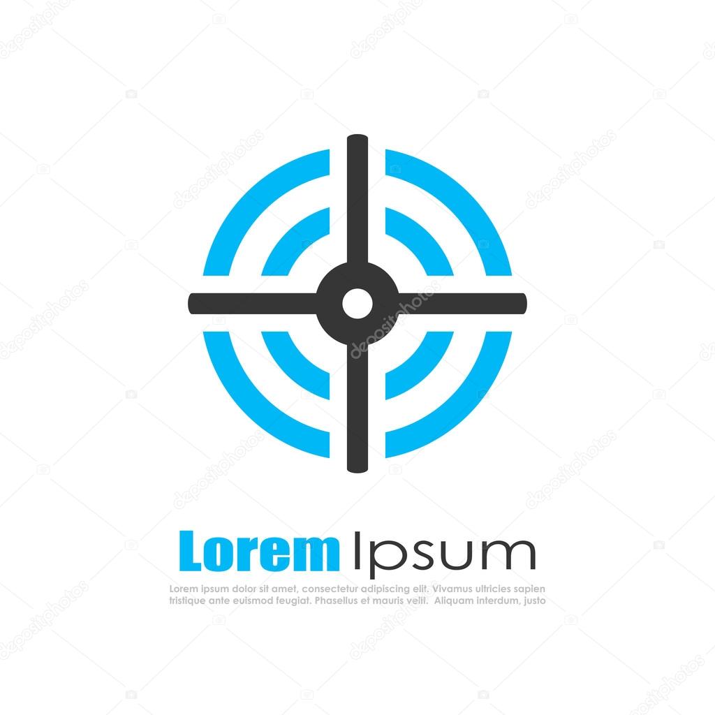 Targeting abstract logo vector illustration isolated on white background