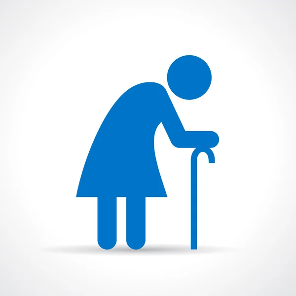 Old woman icon — Stock Vector