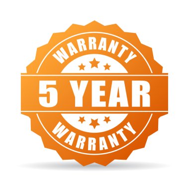 5 year warranty icon clipart
