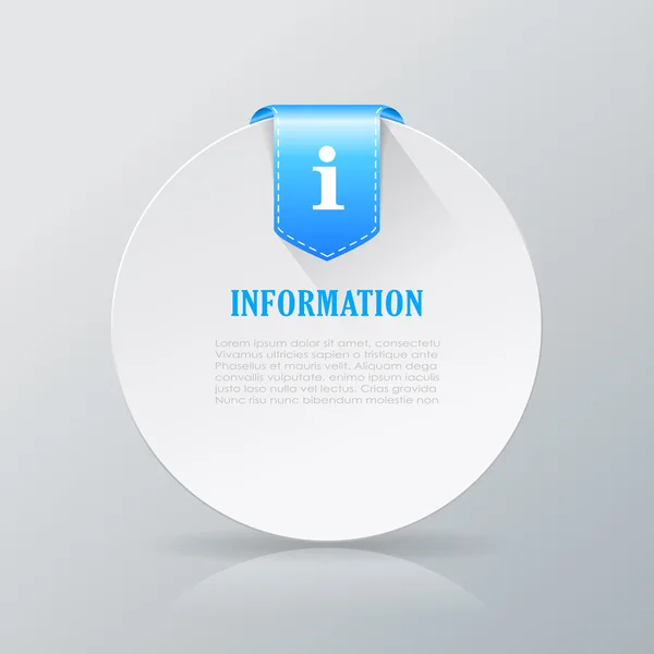 Information round text card — Stock Vector