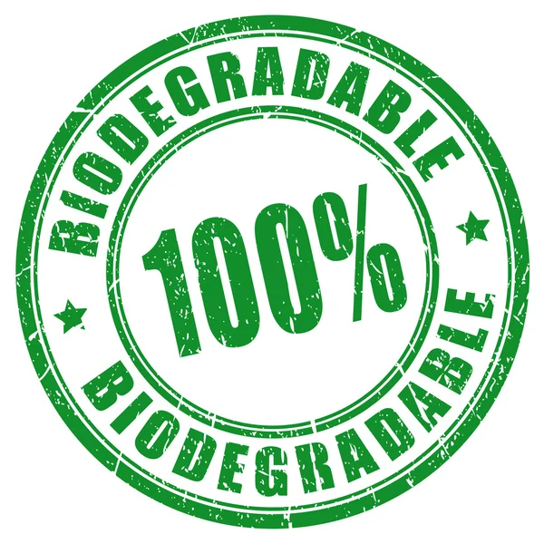 100 sello biodegradable — Archivo Imágenes Vectoriales