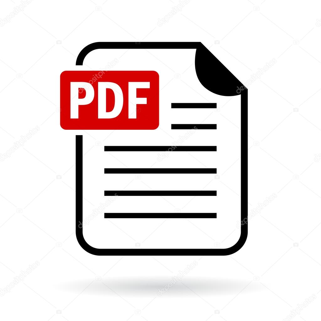 Pdf file icon vector illustration on white background