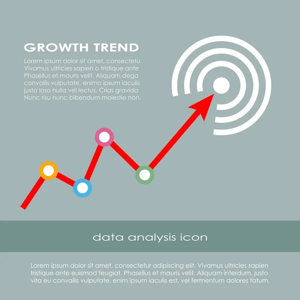 Groei trend diagram — Stockvector