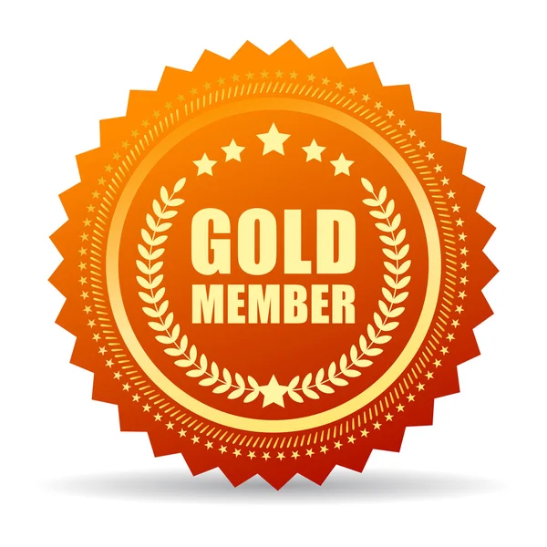 Symbol für goldenes Mitgliedssiegel — Stockvektor