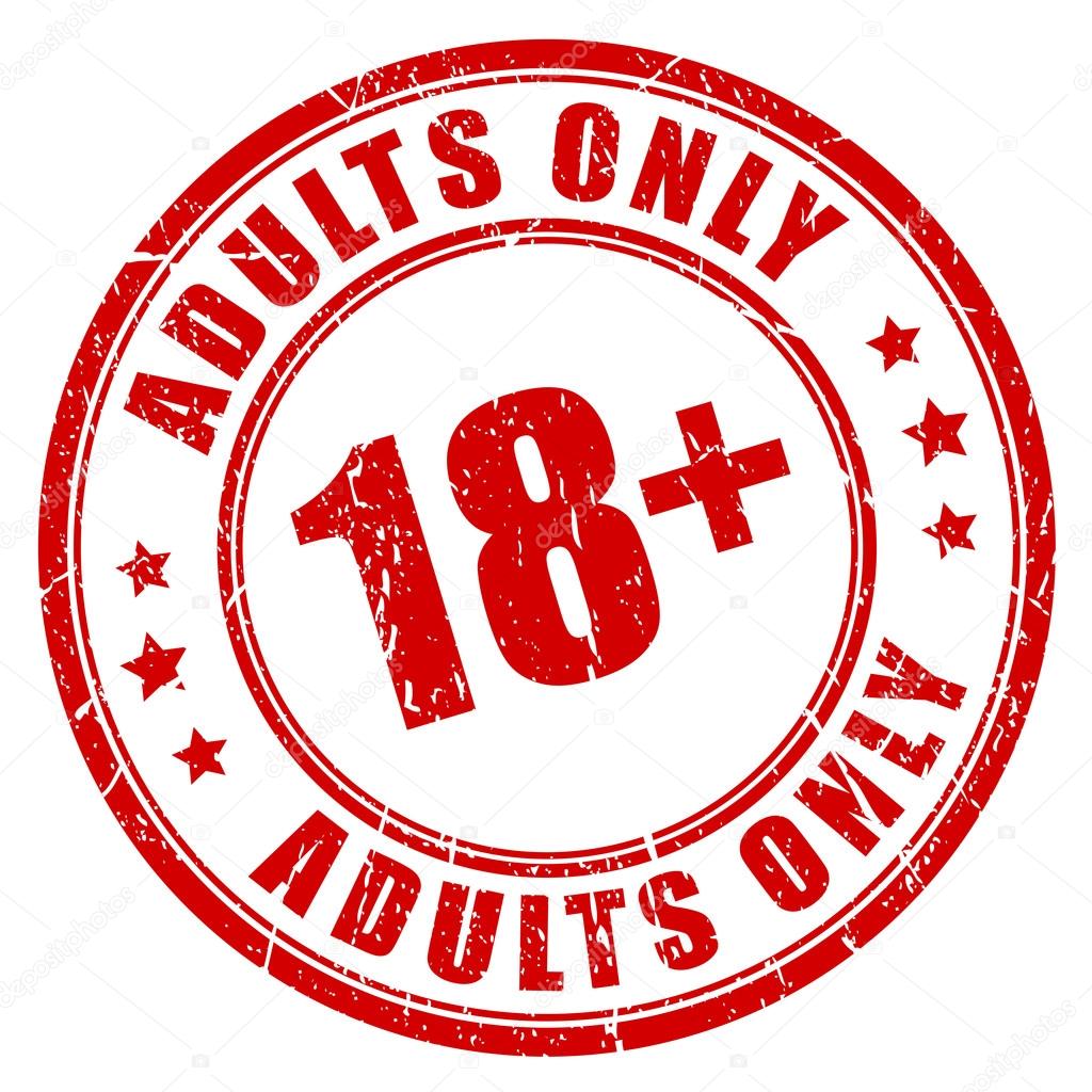 Under 18 years rubber stamp, adults only, vector illustration isolated on white background