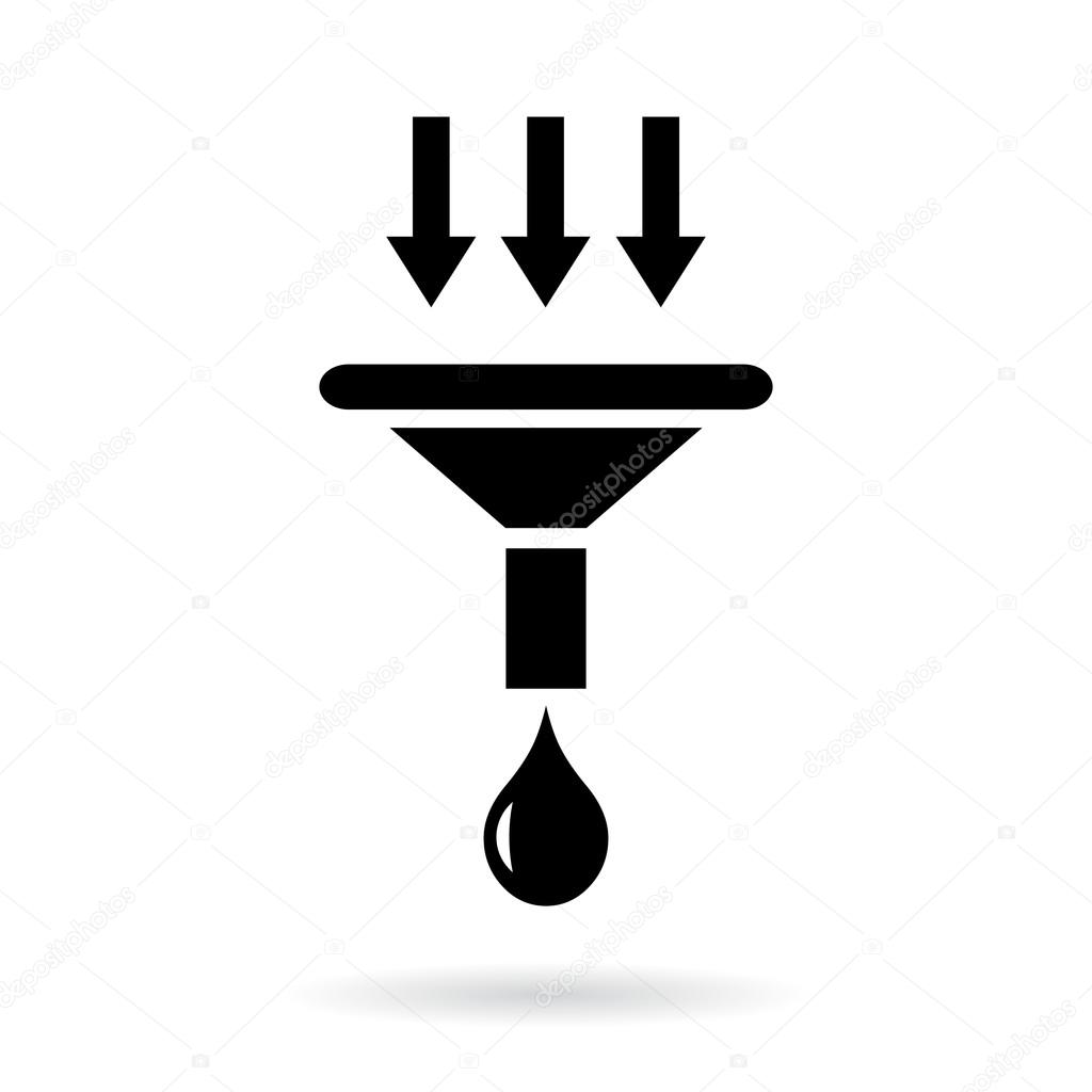 Filtration vector symbol illustration isolated on white background