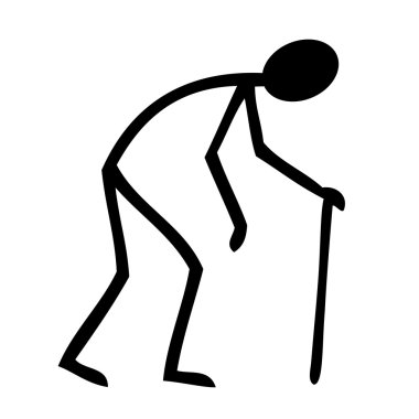 Eski kişi illüstrasyon